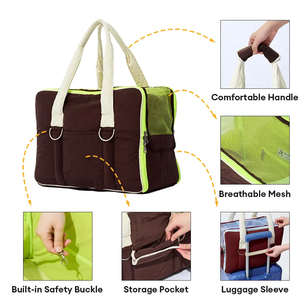 Urban Commuter Color-Block Multi-functional Pet Carrier Bag - Image 4