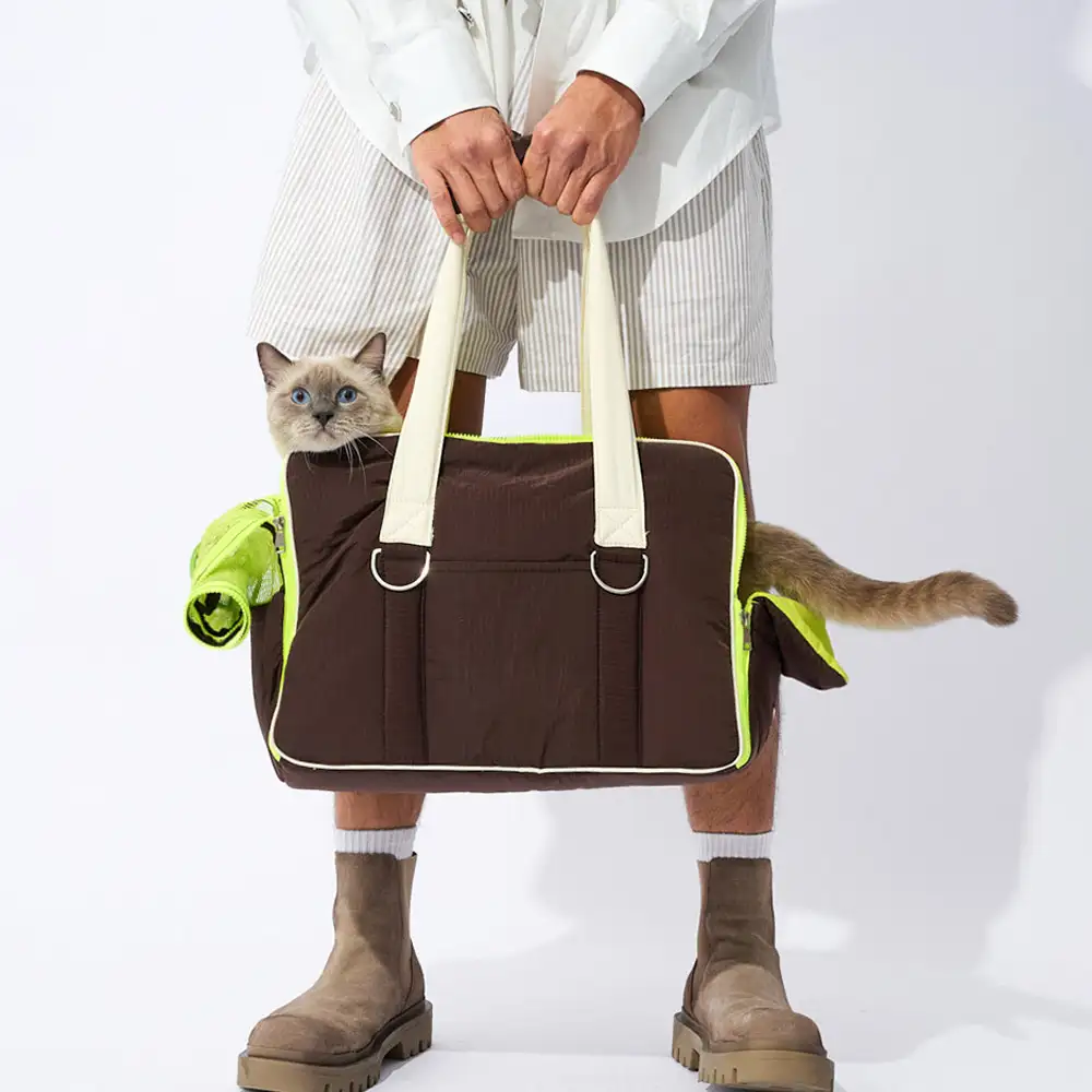 Urban Commuter Color-Block Multi-functional Pet Carrier Bag - Image 5