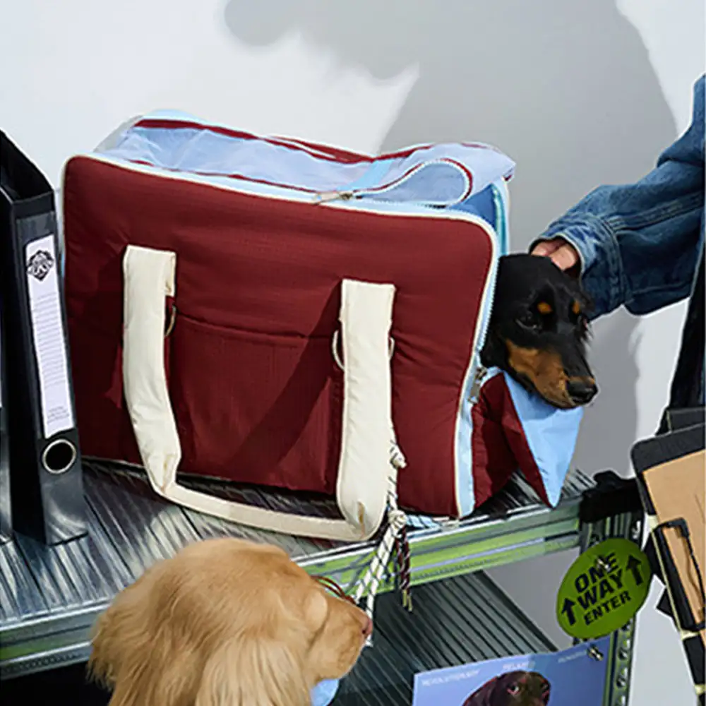 Urban Commuter Color-Block Multi-functional Pet Carrier Bag - Image 9