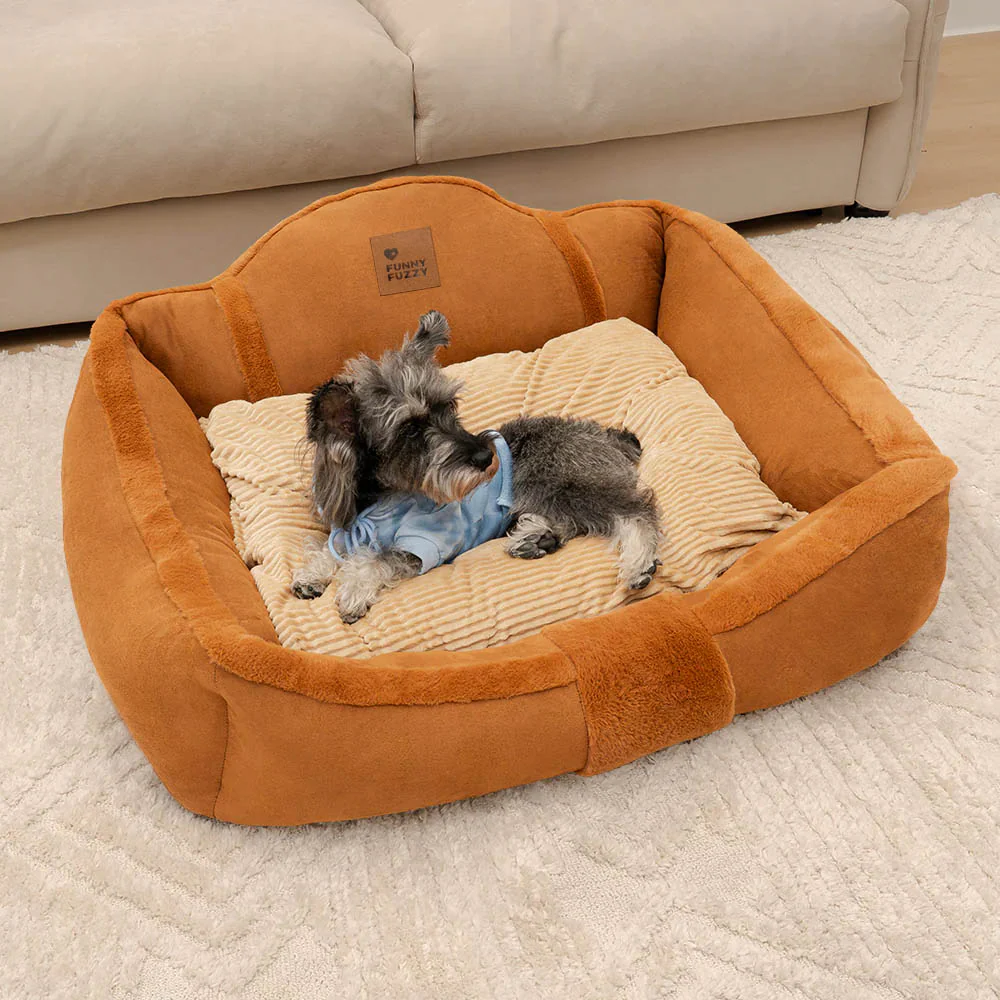 Vintage Large Cozy Calming Sofa Dog Bed - Image 13