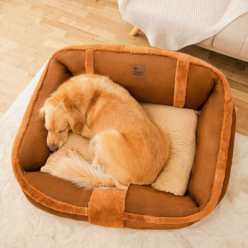 Vintage Large Cozy Calming Sofa Dog Bed - Image 19