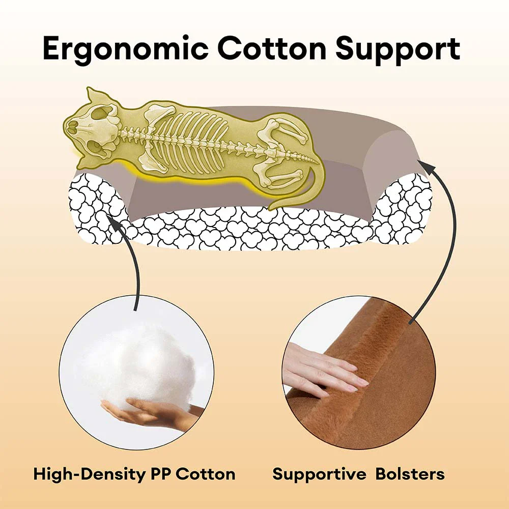 Vintage Large Cozy Calming Sofa Dog Bed - Image 3