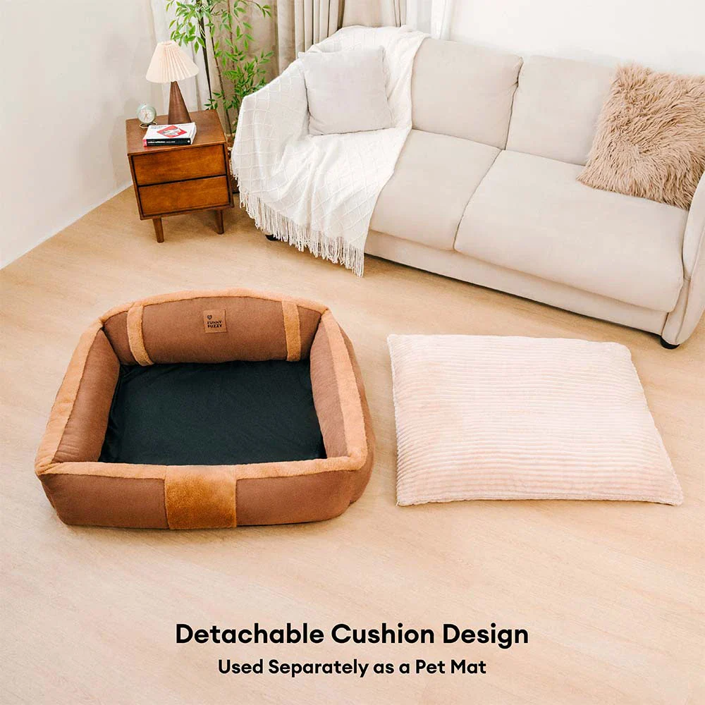 Vintage Large Cozy Calming Sofa Dog Bed - Image 5