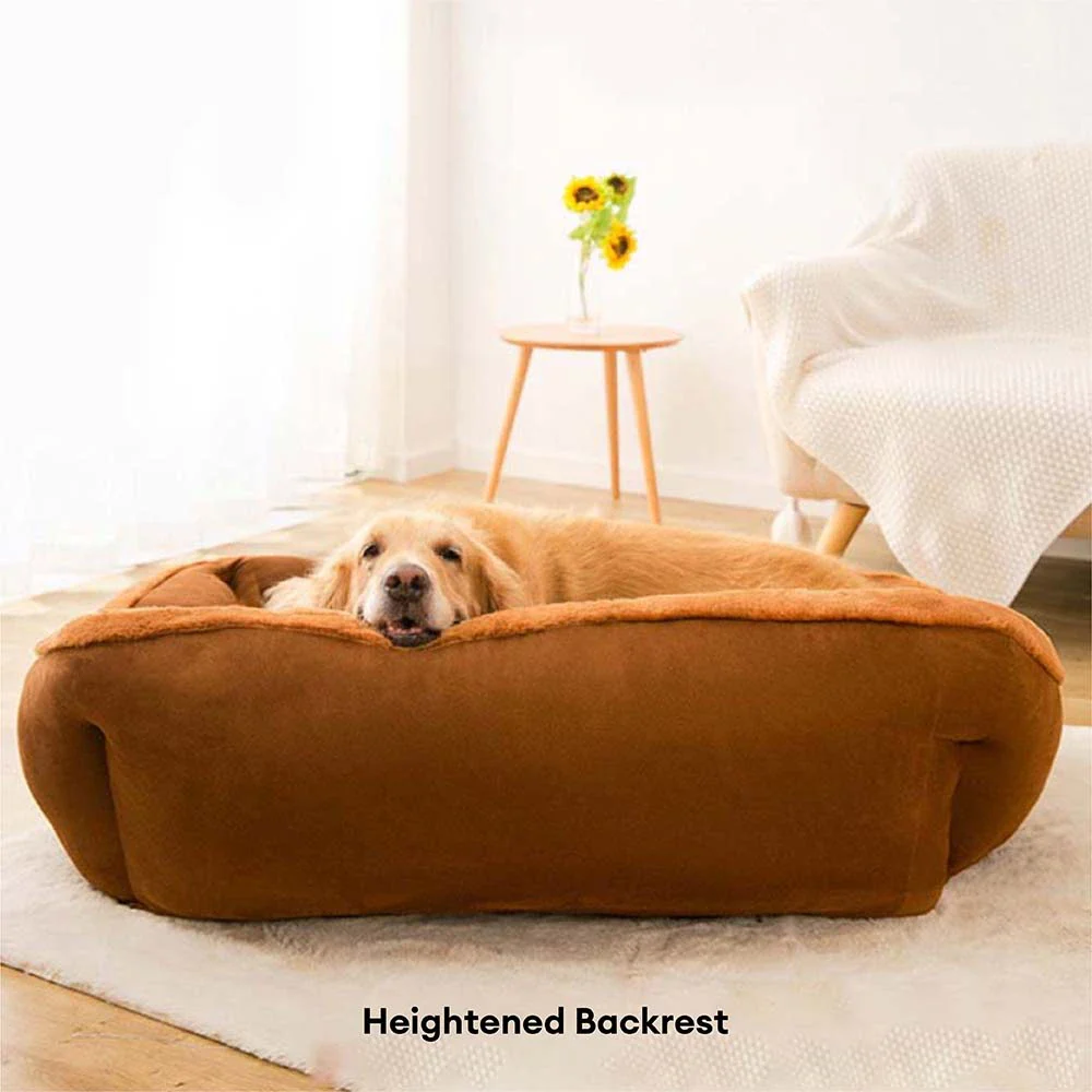 Vintage Large Cozy Calming Sofa Dog Bed - Image 8