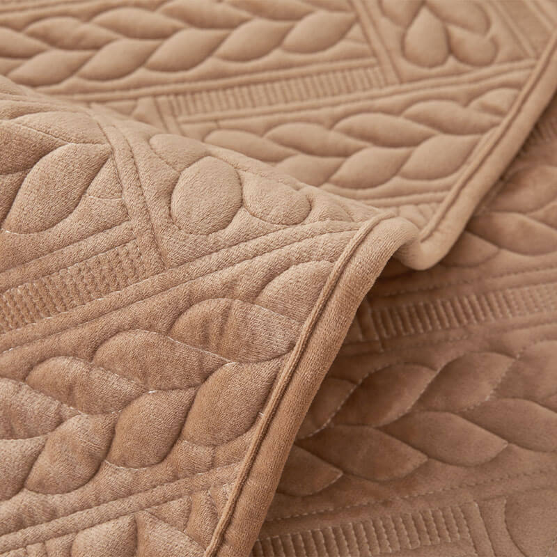 Warm Crystal Velvet Wheat Embroidery Non-Slip Couch Cover - Image 10