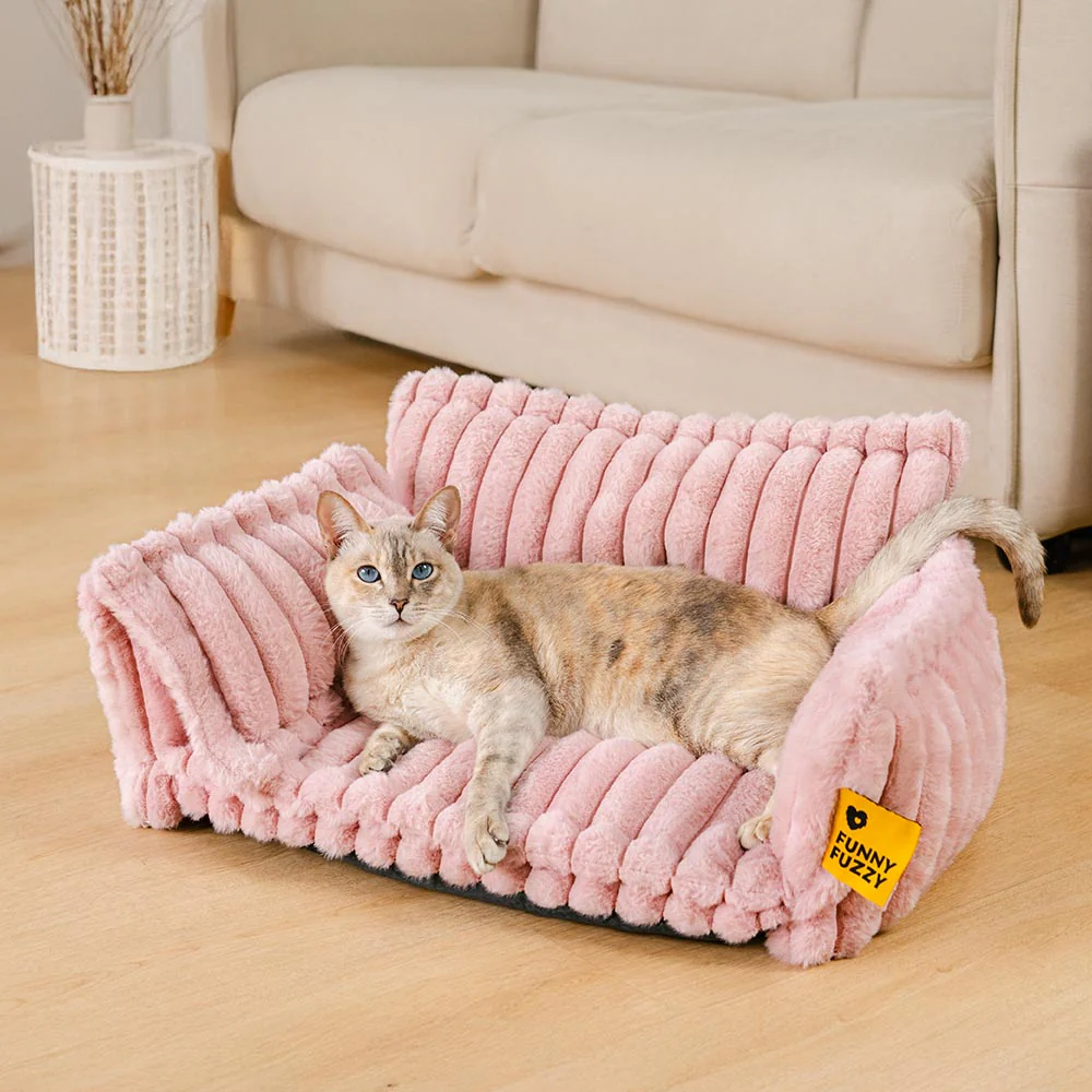 Washable Calming Soft Pillow Bolster Cat Bed-Snoozy Dream - Image 10