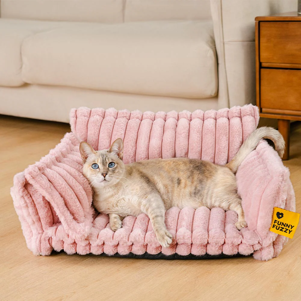 Washable Calming Soft Pillow Bolster Cat Bed-Snoozy Dream - Image 13