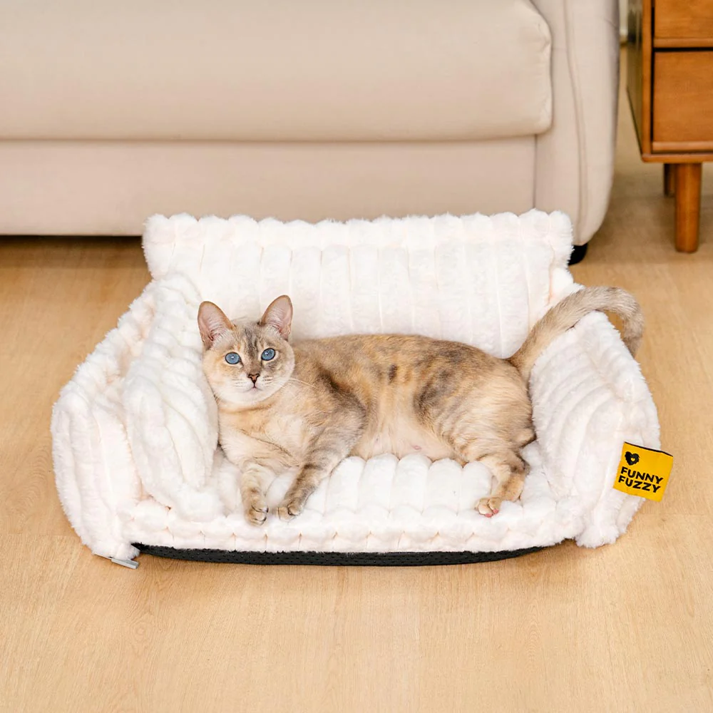 Washable Calming Soft Pillow Bolster Cat Bed-Snoozy Dream - Image 15