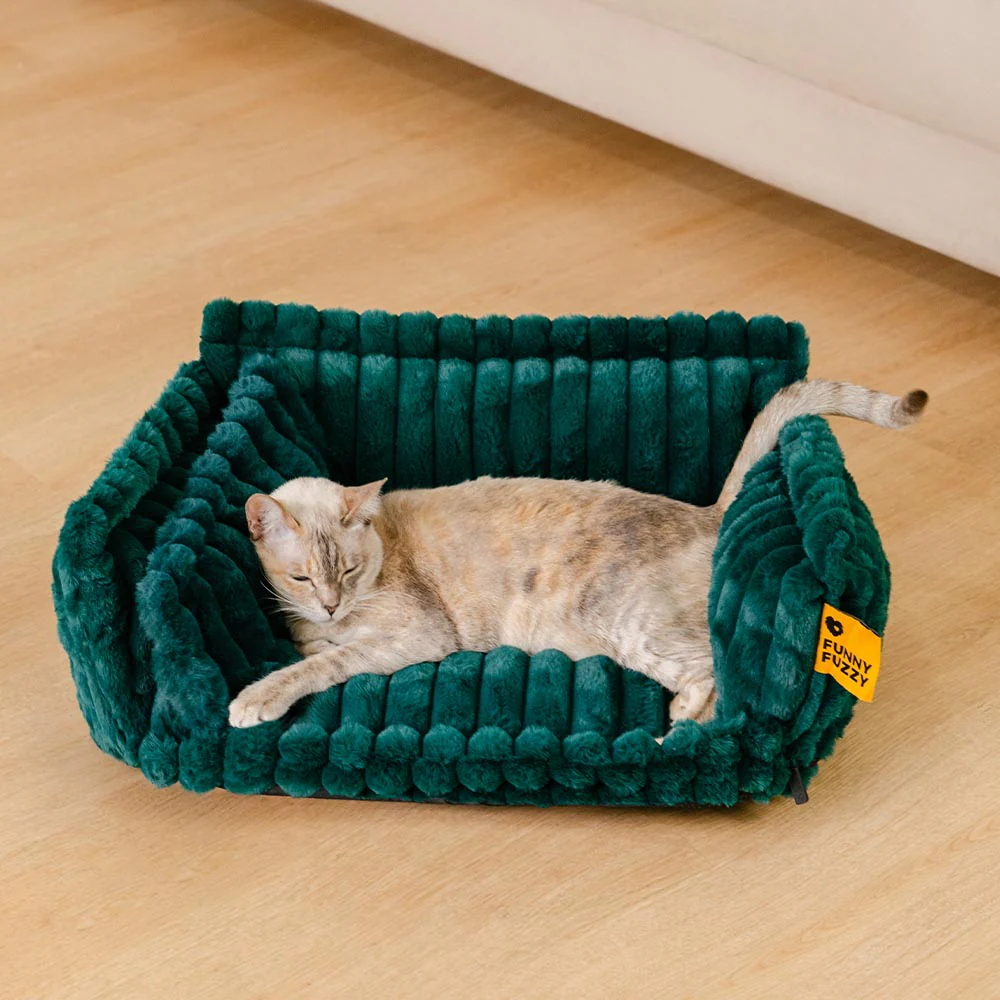 Washable Calming Soft Pillow Bolster Cat Bed-Snoozy Dream - Image 5