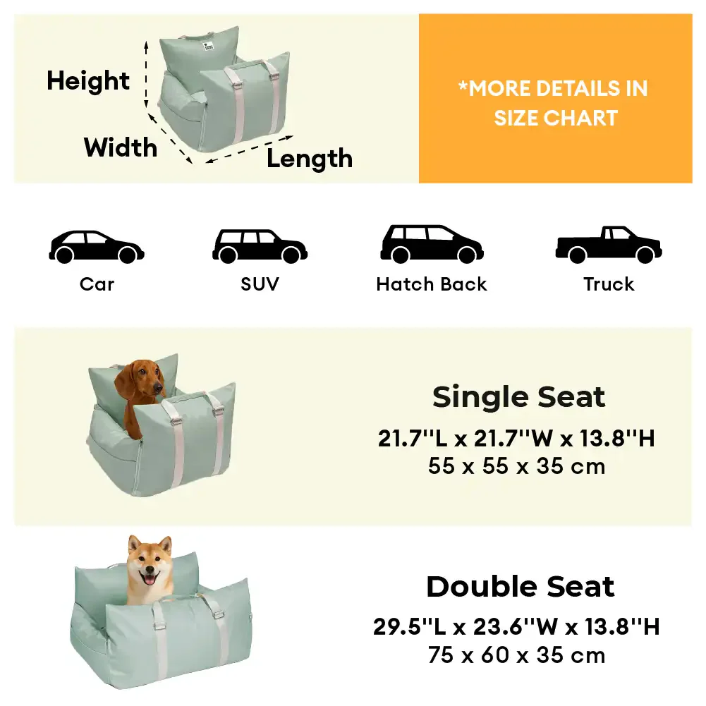 Waterproof Dog Car Seat Bed - First Class - Image 21