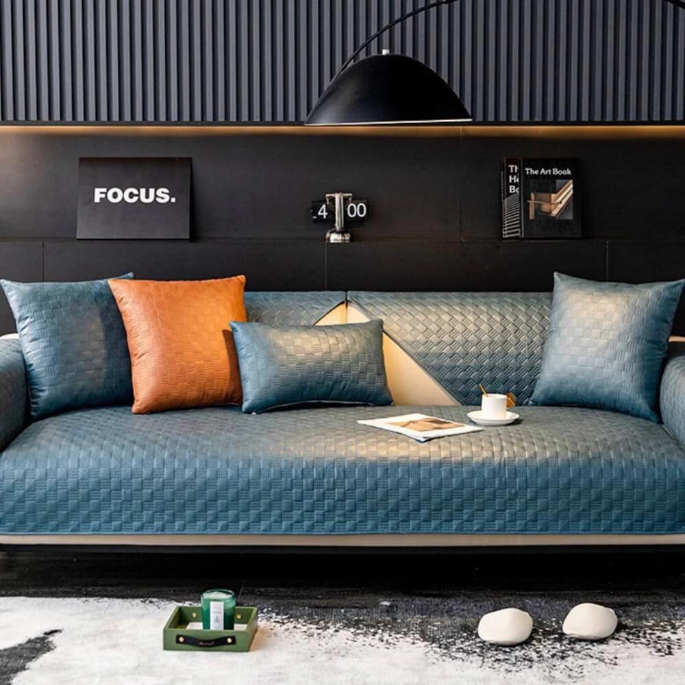 Water-resistant Leathaire Fabric Sofa Cover Furniture Protection Couch Cover - Image 10