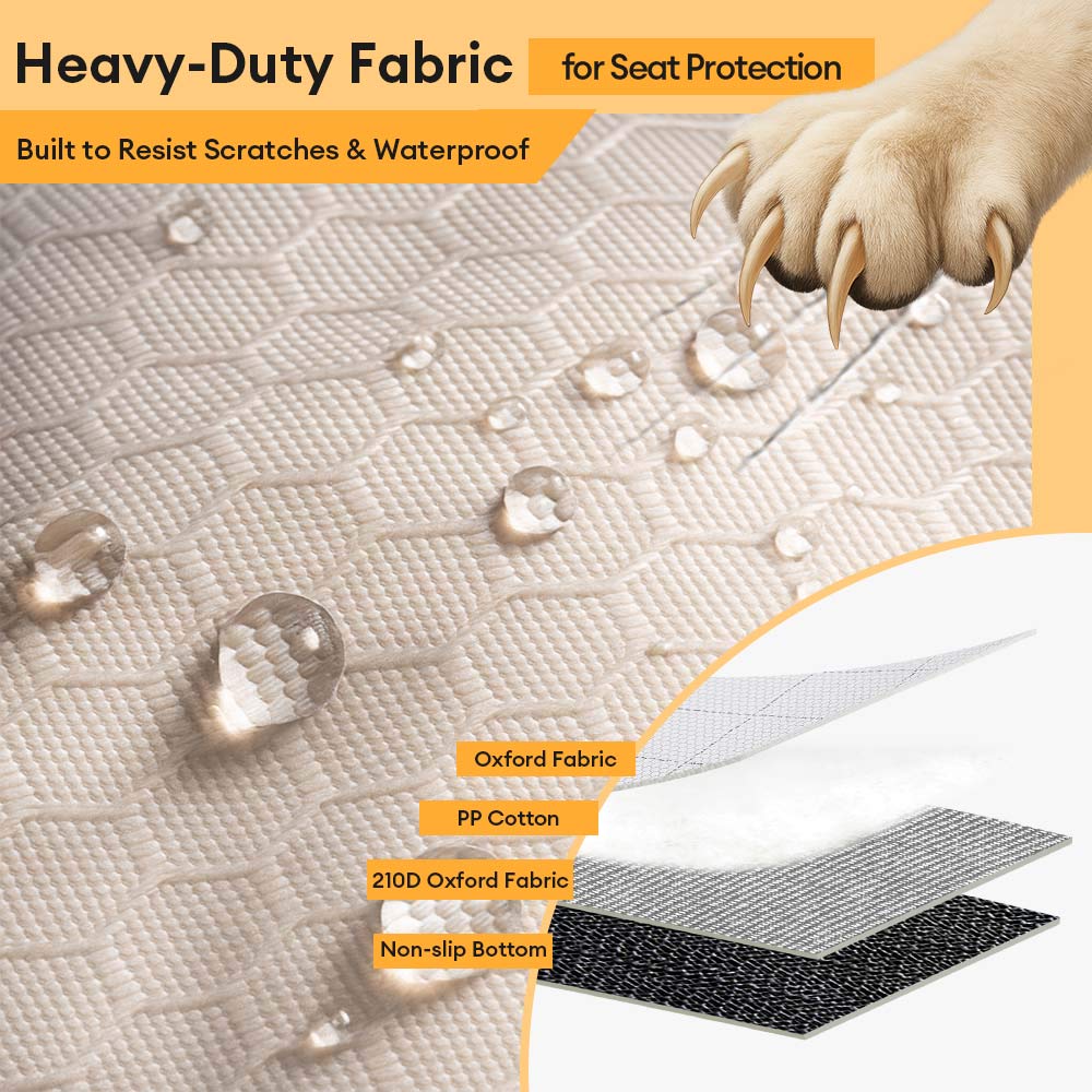 Waterproof Multi-Use Car Dog Seat Cover – Convertible Back Seat Protector for Pets - Image 4