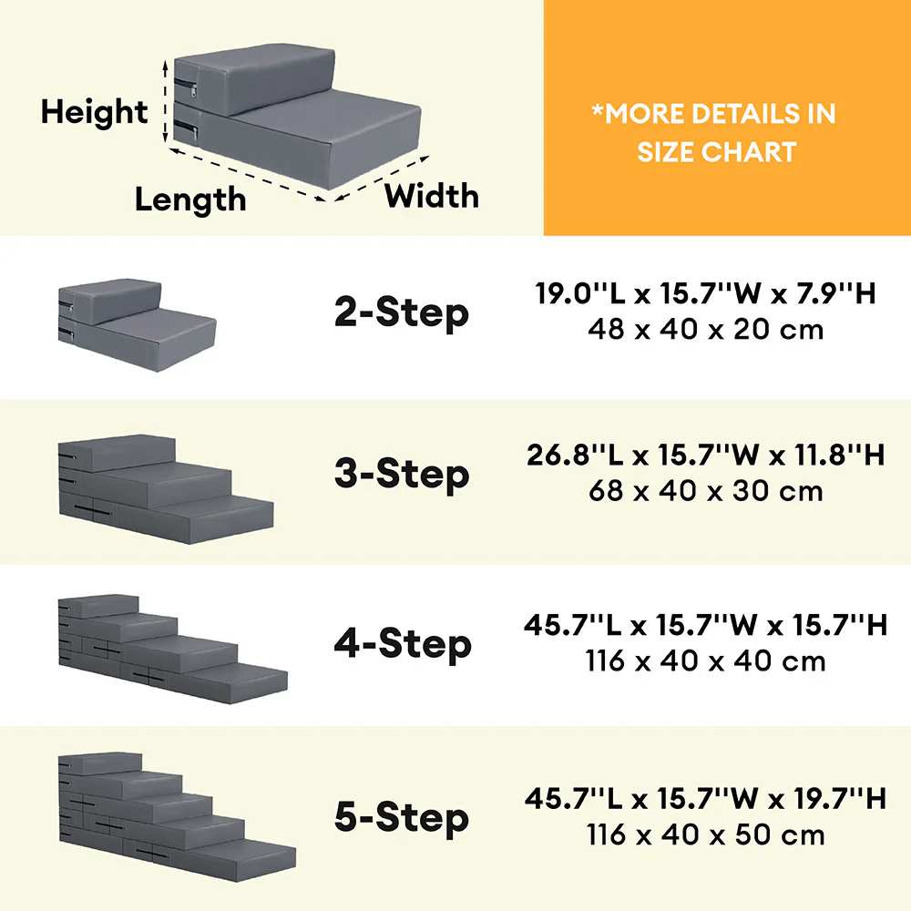 Waterproof Washable PU Leather Modular Multi-Level Pet Stairs - Image 8