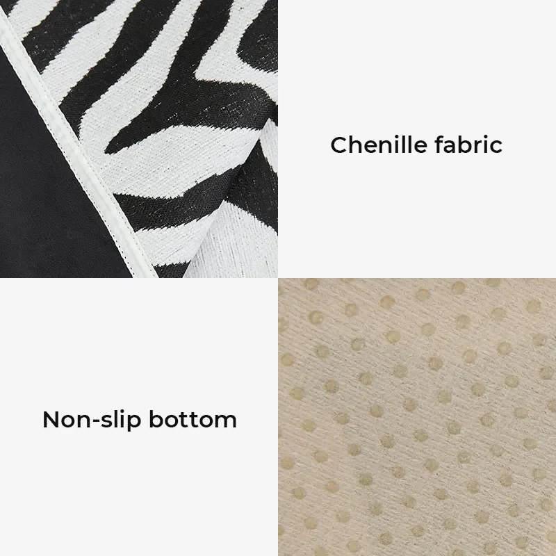 Wild Zebra Print Chenille Furniture Protector Couch Cover - Image 4